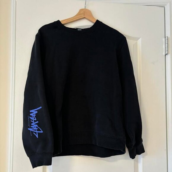Stussy black crewneck sweater - Picture 1 of 4